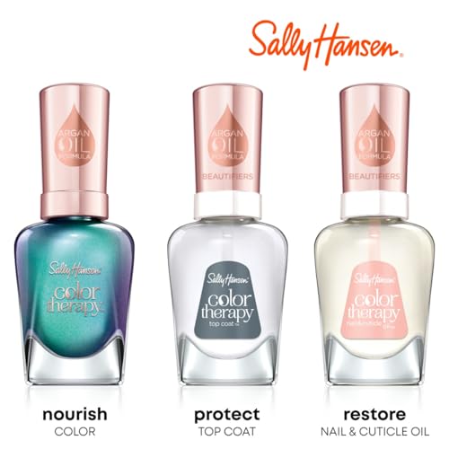 Sally Hansen 99350039545 Color Therapy™, High Gloss Top Coat, Argan Oil, Long Lasting, Healthy Nails, Clear Nail Polish thumb #6