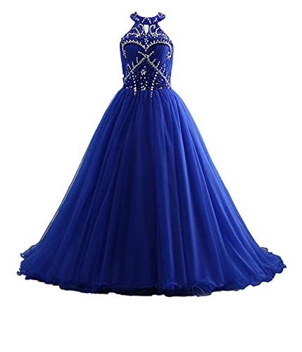Flower Girls Maxi Dress for Bridesmaid Wedding Ball Gown Pageant Party Princess Communion Boho Vintage New Year Christams Dance Gown Royal Blue-10