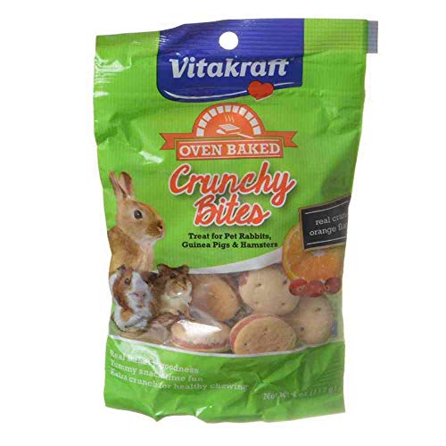 Vitakraft Oven Baked Crunchy Bites Small Pet Treats - Real Cran-Orange Flavor - 4 oz