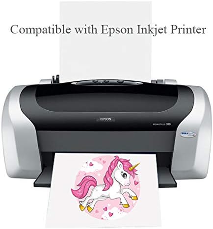 Printable HTV Heat Transfer Vinyl for Inkjet Printers Iron-On Dark T-shirt Fabric Transfer A4 Size, 10 Sheets