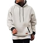 JMIERR Men's Cotton Casual Hoodies Sweatshirts Fashion Long Sleeve Drawstring Fleece Pullover Hoodie with Pockets