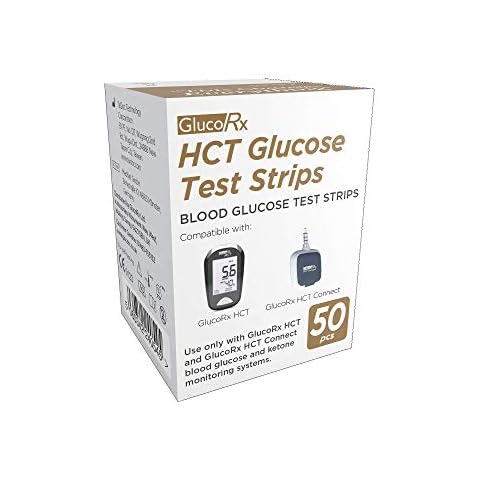 GlucoRx HCT Glucose Test Strip, 50 Pack Cover