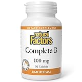 Natural Factors, Complete B 100 mg, Time Released Support for a Healthy Mood, Energy Levels, Skin, Hair and Vision, 90 tablets (90 servings)