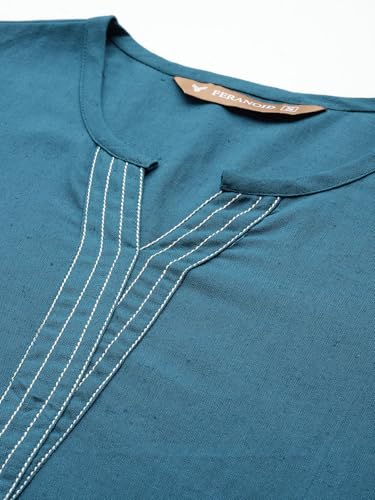Image of Elegant Short Kurti for Women - 3 /4 Sleeves | Round Neck | (S to XXL)