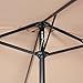Iwicker 15 Ft Double-Sided Patio Umbrella Outdoor Market Umbrella with Crank, Umbrella Base Included (Beige)