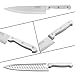 JINLIFA 8 inch Chef Knife, Stainless Steel Kitchen Knife with Protective Knife Sheath, Ultra Sharp Slicing Knife with Ergonomic Handle, German Stainless Steel, Dishwasher Safe (White Color)