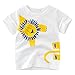TABNIX Boys' 4-Pack Animal Short Sleeve Crewneck T-Shirts Top Tee Size 2-7 Years Toddler Boys' Value Pack Cotton T-Shirt (Size 6T)