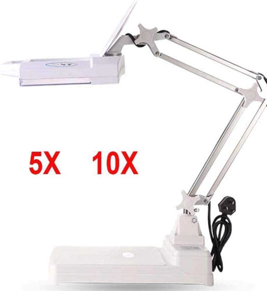 Lupe, 28 LED beleuchtet mit Ständer, 5 x 10 x LED-Freisprechlampe zum Lesen, Lupen-Schreibtischlampe zum Basteln, Schmuck, Löten, Nähen, Basteln, Makula interessant Star of Light