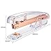 Maxdot Acrylic Stapler Rose Gold Desktop Stapler with 1000 Pieces Rose Gold Staples for Office Desk Accessory (Rose Gold)