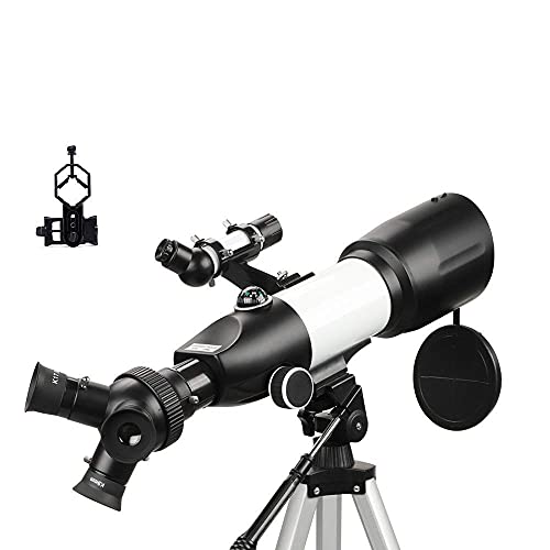 NDRFAWY 望遠鏡 子供用 初心者向け 80mm 口径 400mm プリズムレンズ 3イン1接眼レンズ 屈折望遠鏡 天文学用