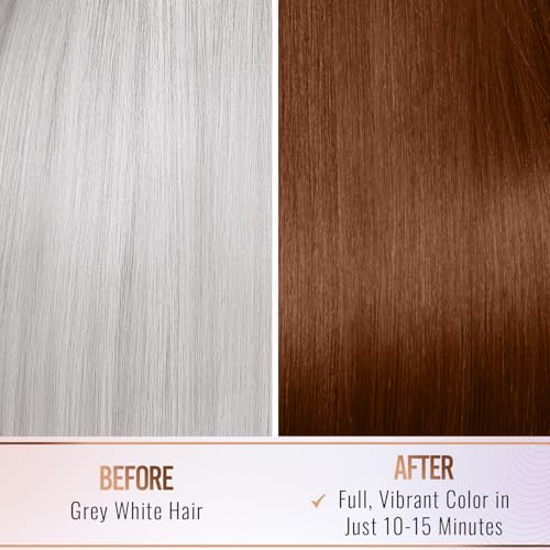 Herbishh Hair Color Shampoo for Gray Hair–Natural Hair Dye Shampoo with Argan Hair Mask–Travel size-Colors Hair in Minutes–Long lasting colour–10pack+1pack–Ammonia-Free (Light Brown)