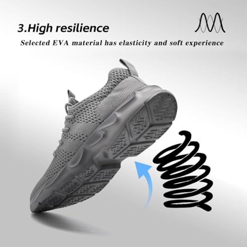 Image of DLWKIPV Mens Running Shoes Sneakers Tennis Non Slip Walking Gym Workout Athletic Slip On Casual Lightweight Breathable Mesh Fashion