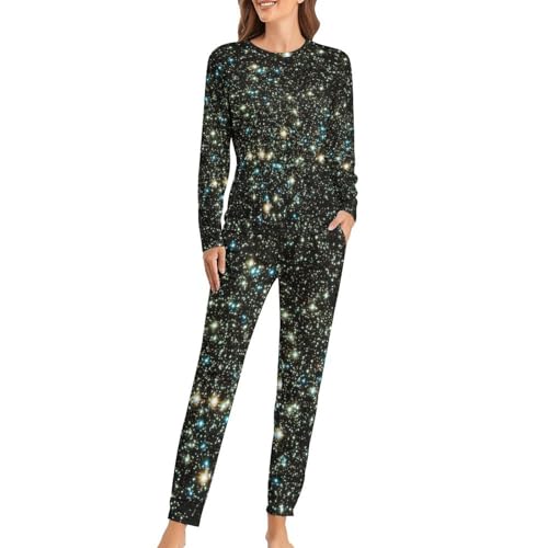 Pyjama femme blanc t-shirt manches longues pantalon sleepwear nuit