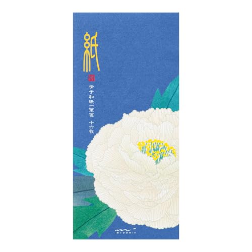 ミドリ 一筆箋 冬レター シルク 寒牡丹柄 89598006