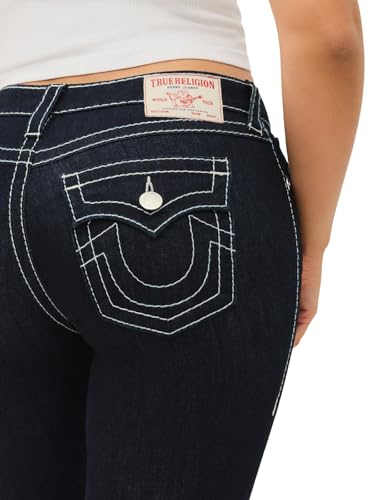 True Religion Women's Becca Mid Rise Bootcut Flap Big T Stitching Jeans for Women - Body Rinse4