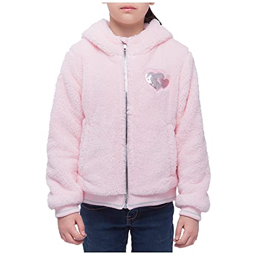 Rokka&Rolla Girls' Sherpa Fleece Full-Zip Warm Hooded Jacket3