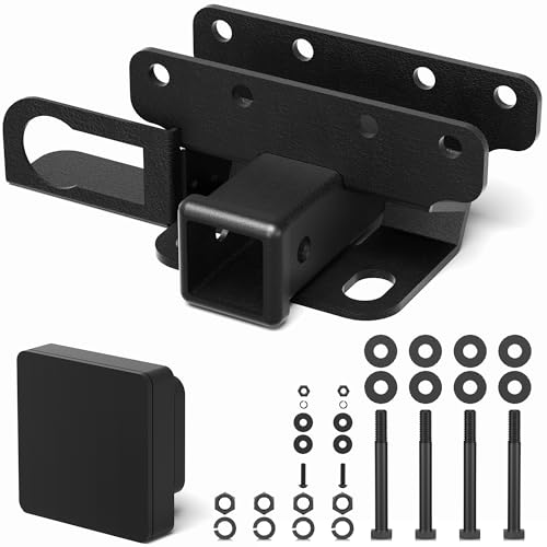 Tow Hitch Kit for 2021-2026 Ford Bronco 2 & 4 Door 2-Inch Trailer Hitch Receiver with Cover Rear Bumper Towing Hook Combo (Excludes Bronco Sport)