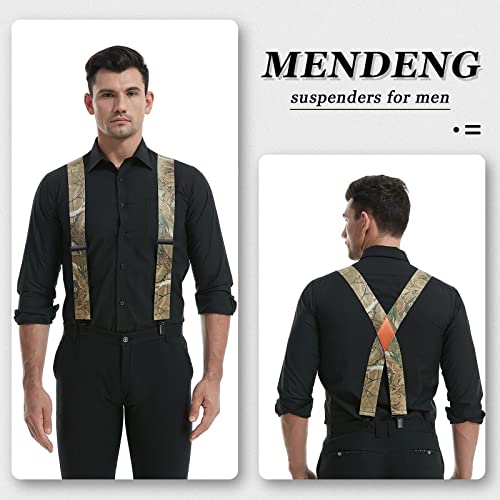 Mendeng MENJ559373171604-ARMYGREEN Men'S Camouflage Clip-End Suspenders 2 Inch Strong Clips Heavy Duty Braces thumb #5