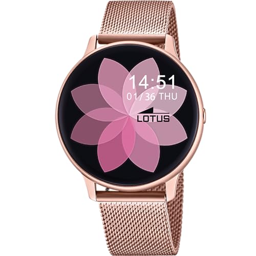 LOTUS Montre Intelligente Femme - Smartwatch Acier Inoxydable Rose - Étanche...