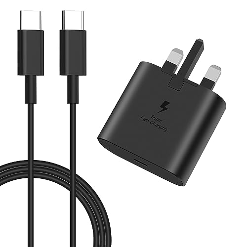 25W Super Fast Charger for Samsung Galaxy S25 Ultra/S25+/S24/S24 Ultra/S24+/S23/S22/S21/S20/A56 A55 A36 A26 A16 A06 M16 M06 F06 Z Fold 6/ Flip 6 Gcstnn PPS PD3.0 USB-C Plug with 2M Type C Cable