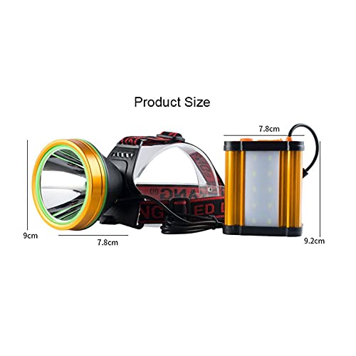 Linterna frontal recargable LED de mano con luz COB potente para montañismo 3