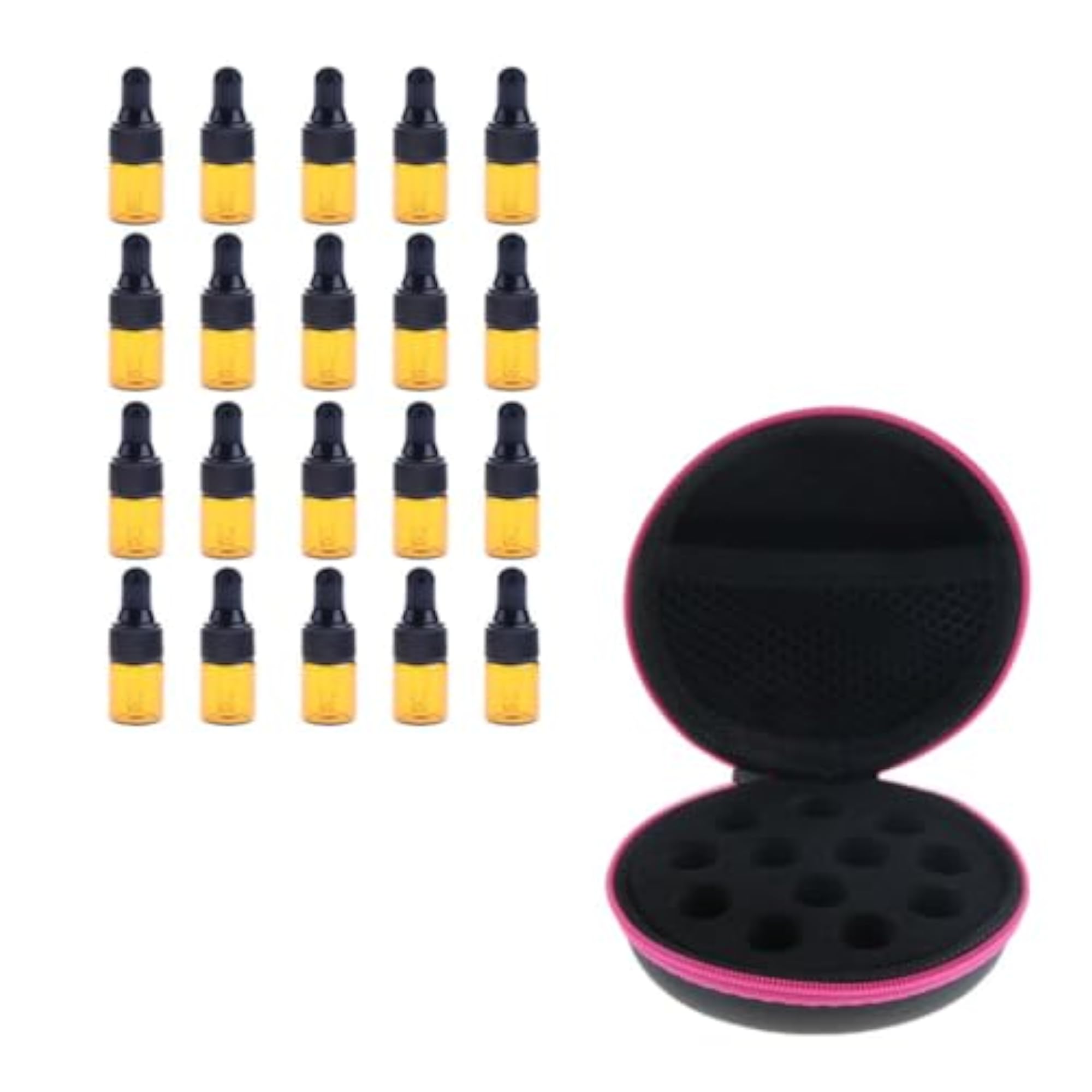 Mini Essential Oils Refillable Glass Dropper Bottles Pack of 20