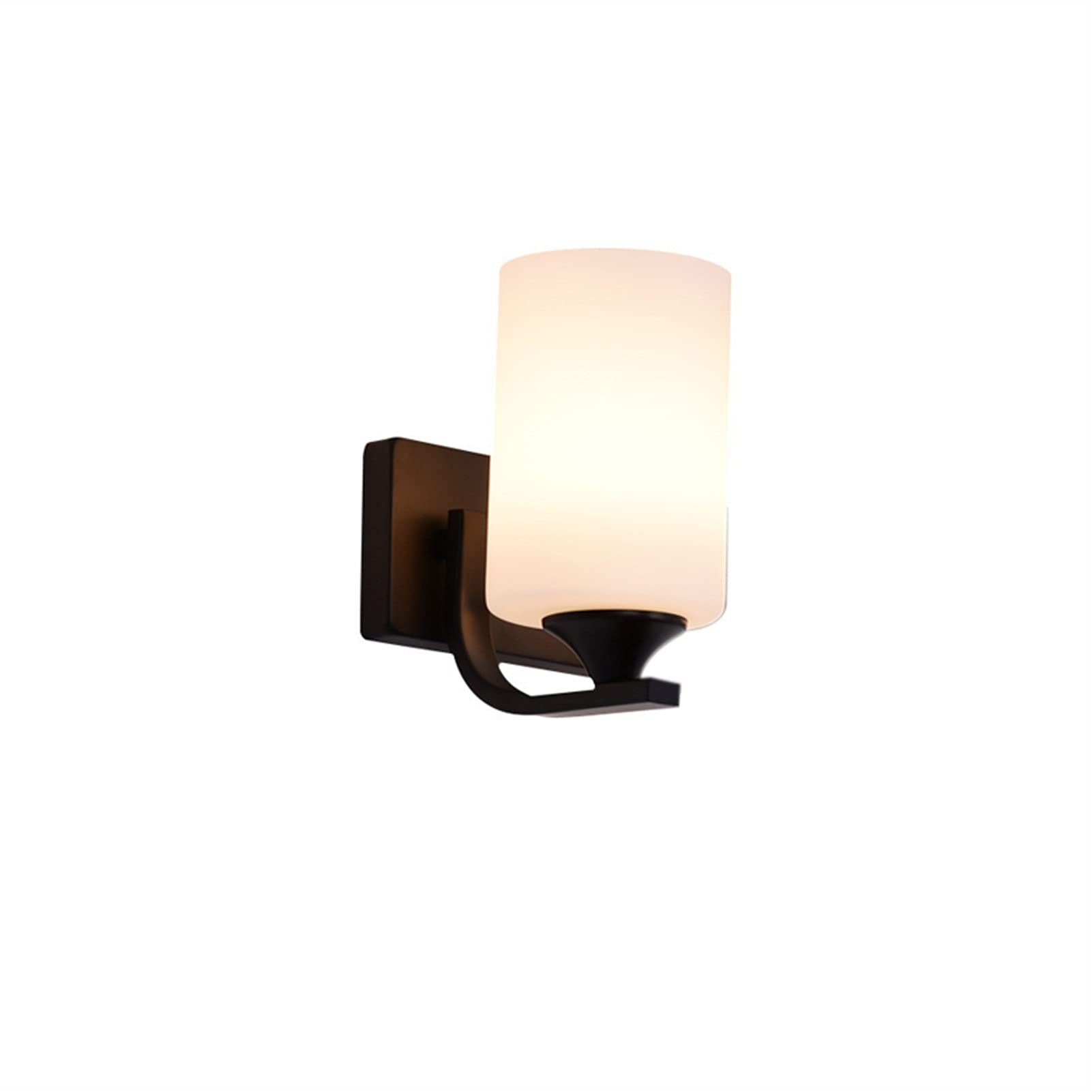 HUAYUSEDF Wall Sconce E27 Base Lamp Single and Double Head Retro Bedside Reading Bedroom Corridor Light Modern,Modern Cool White(Single Head,Cool White)