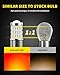 AUXLIGHT 2057 1157 2357 7528 2057A 1157A 2357A LED Bulbs Brilliant Red, Ultra Bright 60-SMD LED Replacement for Brake/Tail Lights, Blinker Lights, Turn Signal/Parking or Running Lights (Pack of 2)