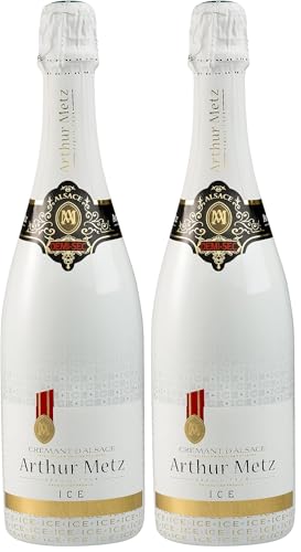 Arthur Metz - Crémant ICE Demi-sec blanc, Méthode traditionnelle, vieilli sur lattes (1 x 0,75 L) (Lot de 2)