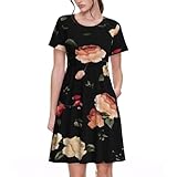 Fabriquée en polyester et imitation coton, cette robe d'été est conçue pour vous garder au frais et confortable toute la journée. Le tissu est doux, respirant et léger, offrant un bon équilibre entre épaisseur et douceur. Bon pour les chaudes journées d'été, le tissu n'est ni trop fin ni trop épais, il peut donc être porté toute la journée