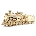 ROKR Model Car Kits Wooden 3D Puzzles Model Building Kits for Adults to Build-Educational Brain Teaser Assembly Model, Desk Decor/DIY Hobbies/Gifts for Teens&Kid (Prime Steam Express/12.1*2.7*3.3)