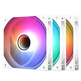 Thermalright TL-C12W-S V3 CPU Fan 120mm Case Cooler Fan ARGB, 4pin PWM Connector Silent Computer Fan with S-FDB Bearing,Desktop Cooling Fan has ARGB Mirror Light Effect (3-Pack Fans)