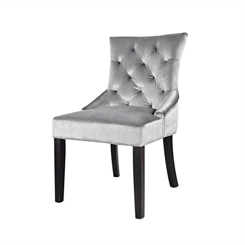 Corliving Antonio Accent Chair In Soft Grey Velvet, Set Of 2 #TOP5