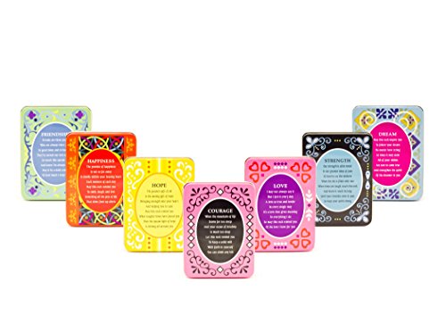 Made Easy Kit Decorative Forever Gift Metal Tin Box with Stones of Sentiment and Unique Theme Poem Choice of Friendship, Happiness, Strength, Love, Dream, Hope, Courage (Courage) - Thumbnail 7