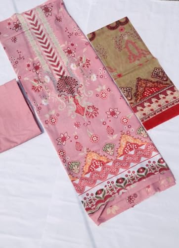 Image of SAMREEN TEXTILE Women's Cotton Floral Printed Unstitched Salwar Suit Dress Material With Dupatta