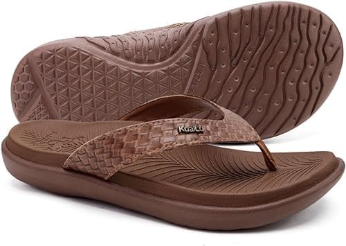 KuaiLu Women's Flip Flops - Arch Support Comfort