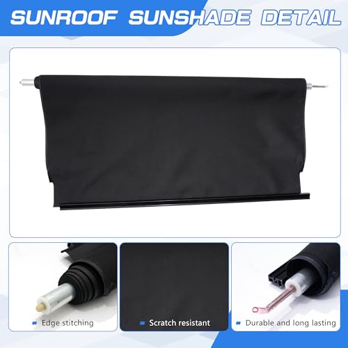 Image of Sunshade Cover Sunroof Compatible with Jeep Grand Cherokee 2011-2017 & Chrysler 300C 2012-2016,Replace # 1SX57DX9AB (Black)