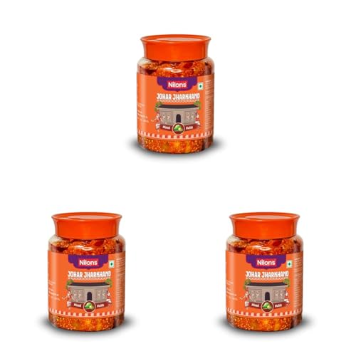 Image of Nilon's Johar Jharkhand Mixed Pickle (500g) Homemade Aachar | Spicy & Tangy Pickle in Authentic Jharkhand Style with Raw Mango, Lemon, Mustard Oil & Spices with No Added Artificial Colour (Pack of 3)