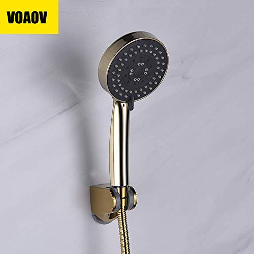 Pommeau de douche anticalcaire pour remédier au manque de pression avec flexible et support - 5