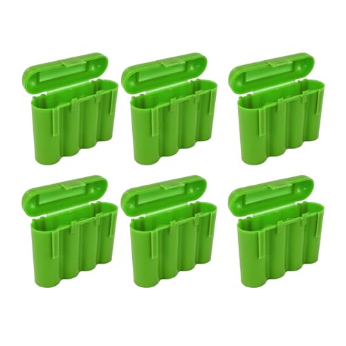 Piles AA AAA perdues ? Boîtes de rangement plastique vert x6 - 2