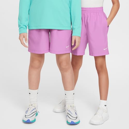 Nike Multi Big Kids' Dri-FIT Training Shorts (Rush Fuchsia/White, DX5382-532)2