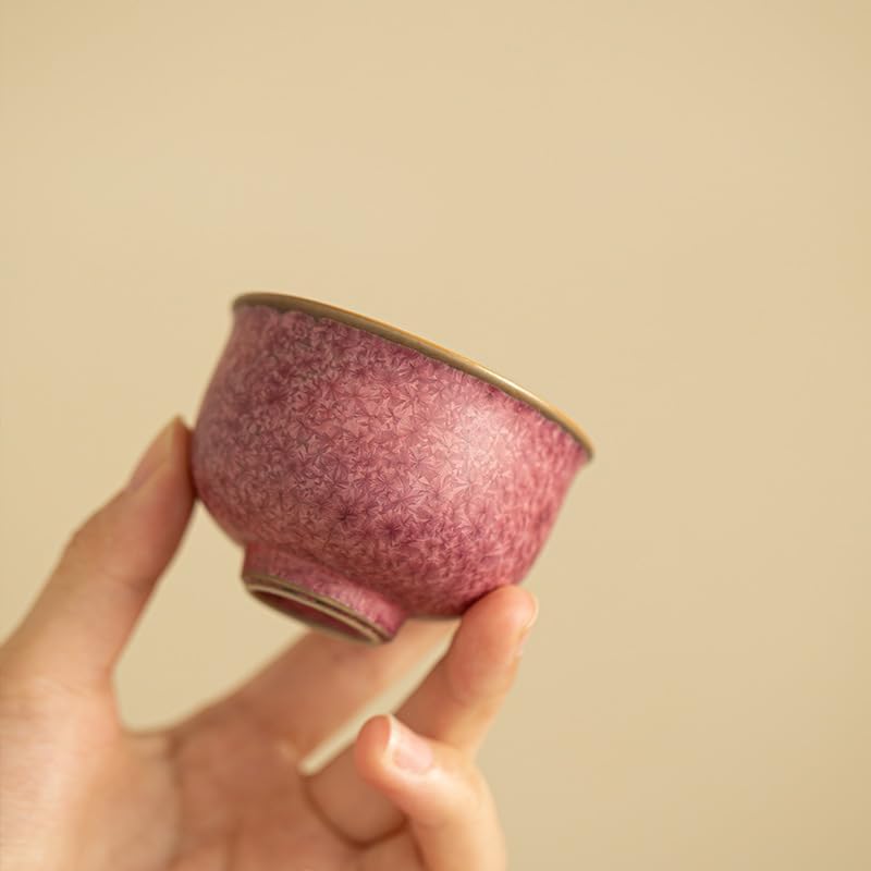 Tea Cup Kiln-Changed Crystallized Teacup, Ceramic Set, Chinese Style Host, Guest Soaking Container