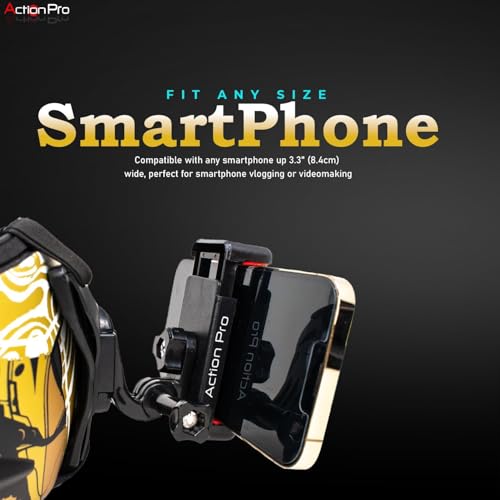 Image of Action Pro Made in India Phone Holder Chin Mount (Pack of 2), Compatible with iPhone, Samsung, Vivo, Oppo, Xiaomi, Realme & Other Smartphones