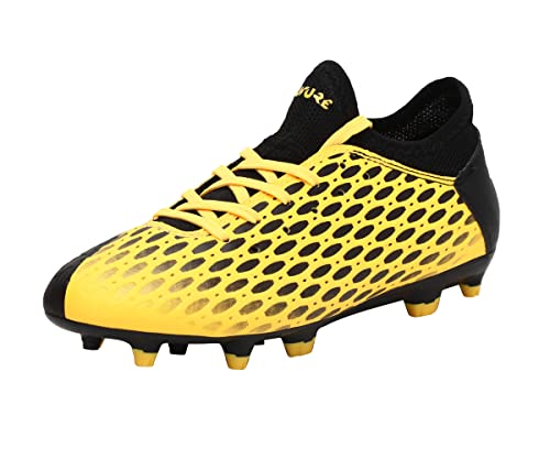 PUMA Future 5.4 FG/AG Jr, Botas De Fútbol Unisex Niños, Amarillo (Ultra Yellow Black), 34 EU