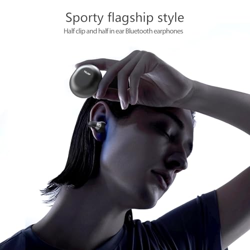 TELNP Open Ear Kopfhörer Kabellos Kopfhörer Bluetooth 5.3 Sport EarClip Kopfhörer IPX7 Wasserdicht Ear Clip Air Conduction Headphones, Ohne ins Ohr zu Gelangen Schmerzlos, für Laufen,Radfahren,Wandern – Bild 4