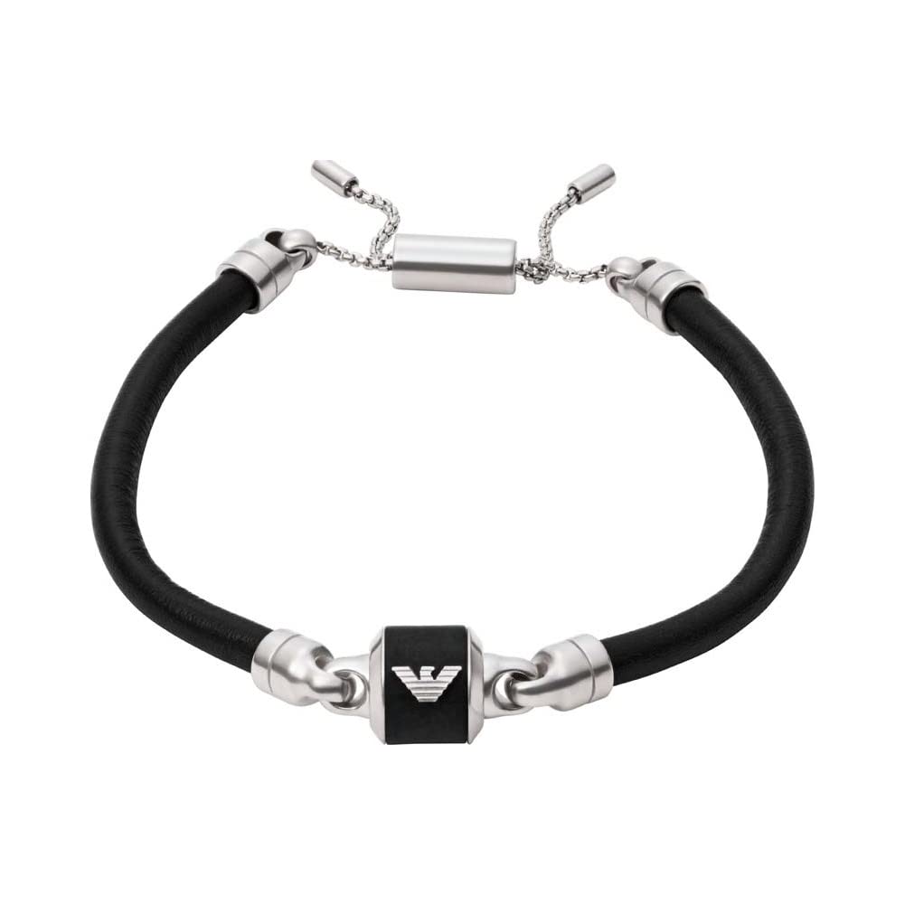 Emporio Armani Men's Leather or Stainless Steel with lobster, slider or push button closure bracelet