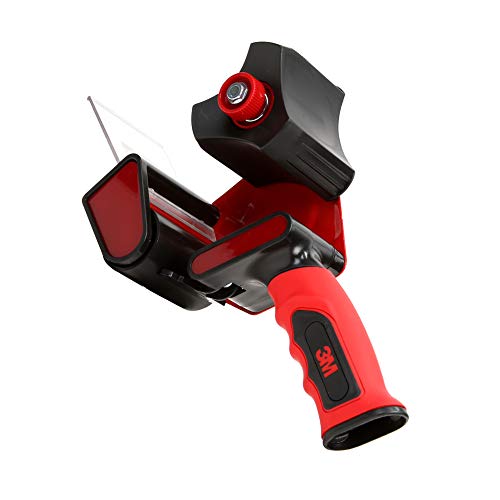 Scotch Box Sealing Tape Dispenser HR83, Portable, Hand-Held, High-Impact Plastic, 3 in, 6/Case, Red/Black, 7.62 cm - Image 2