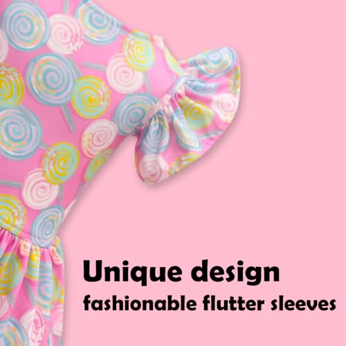 Image of CuteBone Frilly Dog Dress Princess Puppy Birthday Dresses with Ruffled Sleeves Cat Clothes Outfit for Small Dogs Girl Pet Apparel