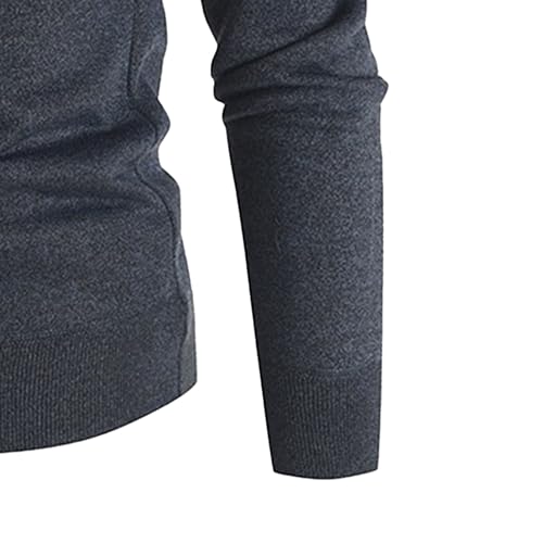 Men's Casual Fashion Pullover Knitted Sweater Basic Knitted Thermal Top Lightweight Cable-Knit Pullover Sweaters4