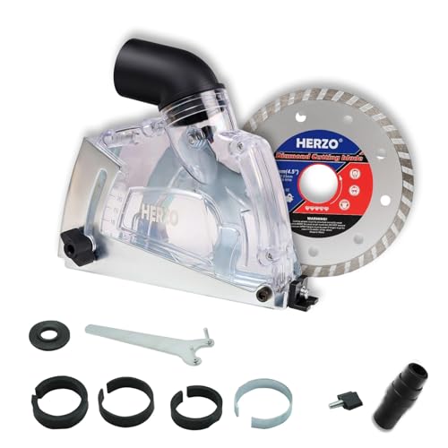 HERZO Absaughaube für Winkelschleifer 115mm/125mm mit...